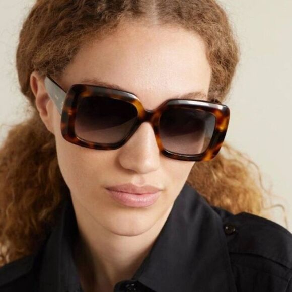 Celine Burgundy Square Sunglasses - Picture 1 of 10